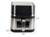 10-litrová teplovzdušná fritéza Air Fryer, 2400 W, 8 programov, LCD displej