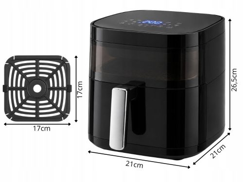 4-litrová teplovzdušná fritéza Air Fryer, 1200 W, 8 programov, dotykové ovládanie