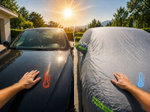 Autoplachta vo veľkosti XXL, s vreckami na spätné zrkadlá