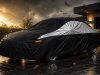 Celoročná vodoodolná autoplachta XL, autoplachta, čierno-sivá