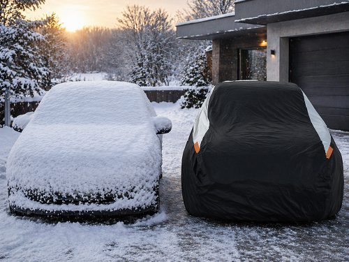 Celoročná vodoodolná autoplachta XXL, čierno-sivá