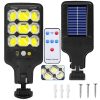COB LED solárne vonkajšie pouličné svietidlo so snímačom pohybu a súmrakovým senzorom, s diaľkovým ovládaním