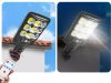 COB LED solárne vonkajšie pouličné svietidlo so snímačom pohybu a súmrakovým senzorom, s diaľkovým ovládaním