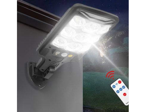 COB LED solárne vonkajšie pouličné svietidlo so snímačom pohybu a súmrakovým senzorom, s diaľkovým ovládaním