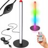 50 cm RGB LED lampa z kovovej zliatiny s diaľkovým ovládaním, čierna, USB, 7 farieb
