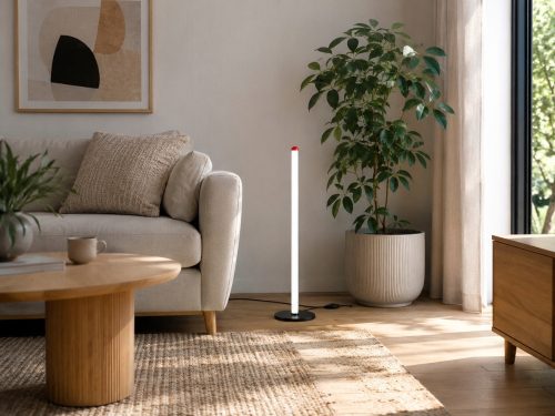 50 cm RGB LED lampa z kovovej zliatiny s diaľkovým ovládaním, čierna, USB, 7 farieb
