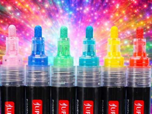 24-dielna súprava vodoodolných fixiek s intenzívnymi fluorescenčnými farbami