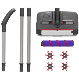   Bezdrôtová elektrická metla a ručný vysávač s rotačnou kefou 360°, LED osvetlením, výdržou 80 minút, USB-C a nádobou 300 ml