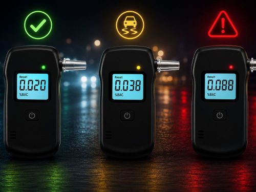 Digitálny alkohol tester s LCD displejom, na batérie AAA
