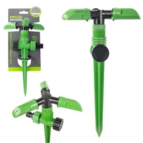   360° otočný záhradný zavlažovač s 3 ramenami na zavlažovanie