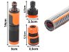1/2" 15 m 4-vrstvová vystužená gumová záhradná hadica + prípojky na zavlažovaciu pištoľ