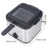 Tradičná fritéza Deep fryer Olejová 2,5L pre hranolky Ryby Silná 1000 W