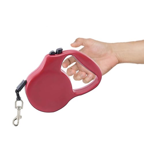 Automatické vodidlo pre psa, ružové, 5 m