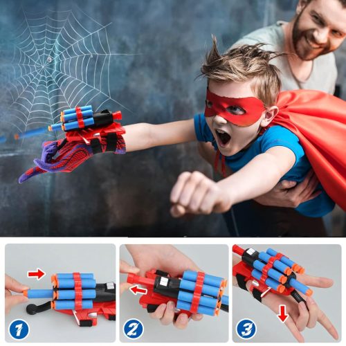 Spiderman Rukavica Vystreľovač siete Strieľacia rukavica + 20 šípok 1582