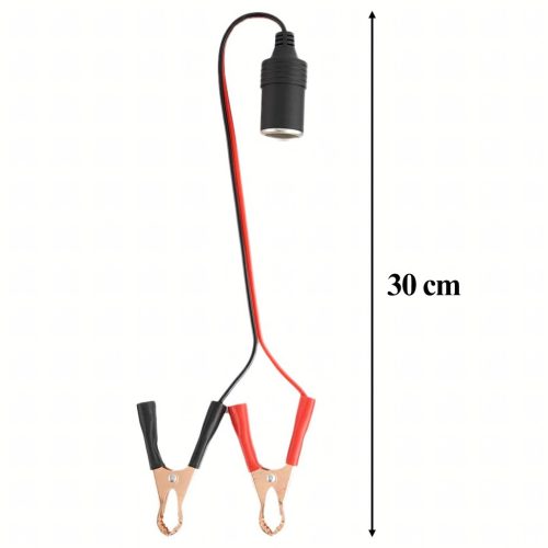Adaptér do zásuvky zapaľovača 12 V/24 V s krokosvorkami