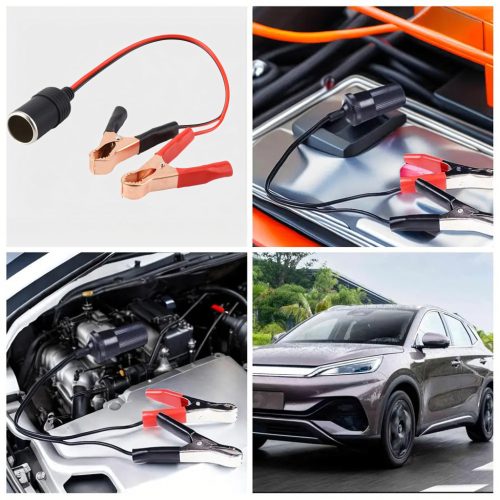 Adaptér do zásuvky zapaľovača 12 V/24 V s krokosvorkami