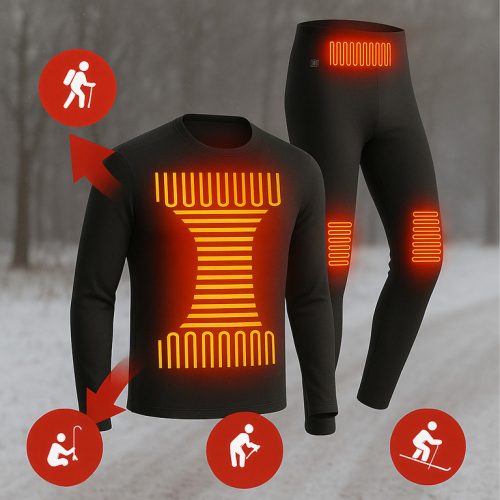 Termoaktívne spodné prádlo Vyhrievané termo oblečenie Komplet 2XL