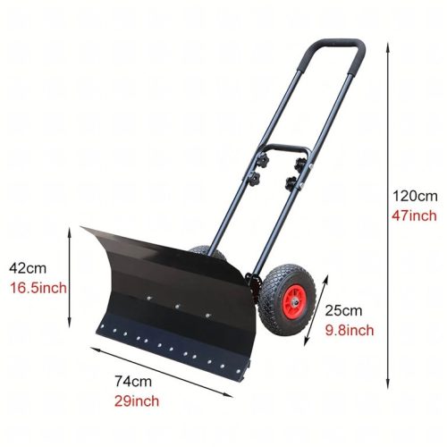 LOPATA NA SNEH NA KOLIESKACH, LOPATA NA ODSTRAŇOVANIE SNEHU, SILNÝ ŠKRABÁK 75 CM