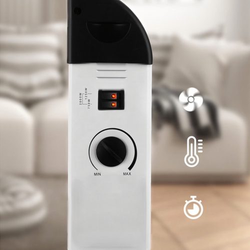 Energeticky úsporný elektrický konvektor s termostatom, 2000 W