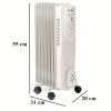 Energeticky úsporný elektrický olejový radiátor s termostatom, 1500 W, 7 rebier