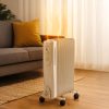 Energeticky úsporný elektrický olejový radiátor s termostatom, 1500 W, 7 rebier