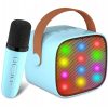 Bezdrôtová karaoke súprava, 2-dielna, Bluetooth 5.0, modrá
