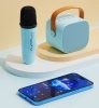 Bezdrôtová karaoke súprava, 2-dielna, Bluetooth 5.0, modrá