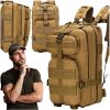 Vojenský taktický batoh, 35 l, hnedý, 45x25x23 cm