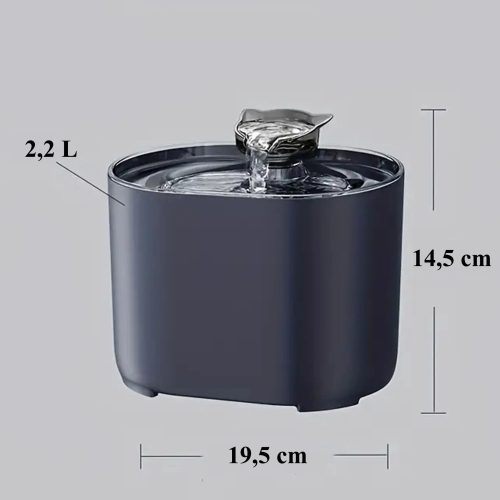 Dávkovač vody pre psa mačku 2,2 l Automatická napájačka Tichá fontána FILTER