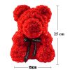 MEDVEDÍK S LED RUŽAMI 25 CM ROSE BEAR S RUŽOVÝMI OKVETNÝMI LÍSTKAMI, MAŠLIČKA, DARČEKOVÁ KRABIČKA