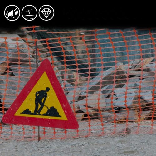 STAVEBNÁ SIEŤKA CESTNÁ PLASTICKÁ ORANŽOVÁ 1x50M 100G