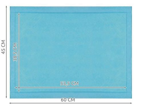 Absorpčné podložky pre psov, 60 × 45 cm, 50 ks