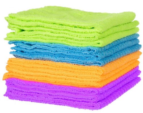 12 x MÄKKÁ UTIERKA Z MIKROVLÁKNA 30 x 30 CM, SADA S VYSOKOU ABSORPČNOSŤOU