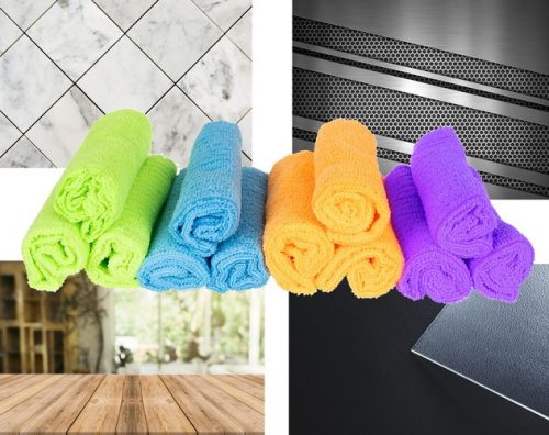 12 x MÄKKÁ UTIERKA Z MIKROVLÁKNA 30 x 30 CM, SADA S VYSOKOU ABSORPČNOSŤOU