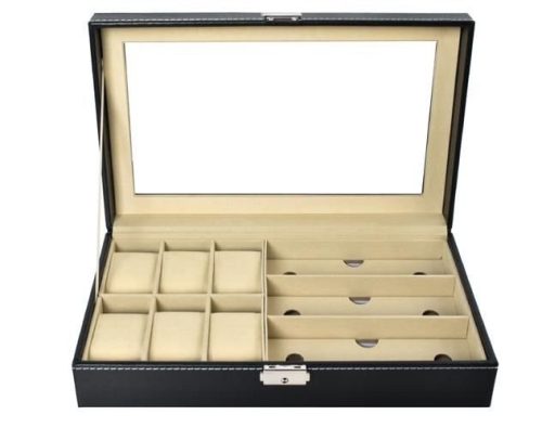 ORGANIZÉR BOX PÚZDRO NA OKULIARE A HODINKY NA ZÁMOK