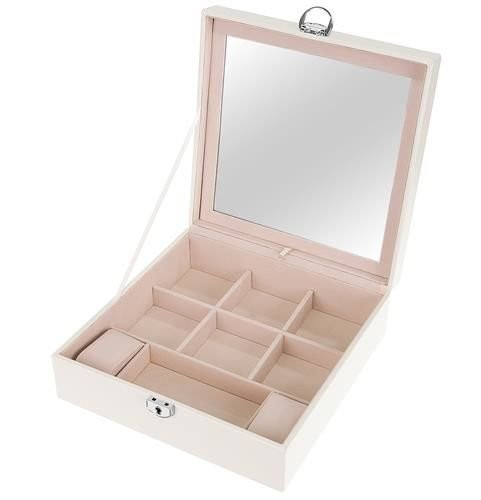 Šperkovnica Organizér Elegantná priestranná krabička Kufrík na šperky Hodinky