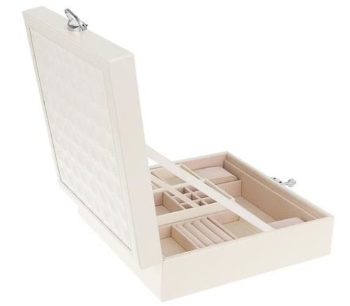 Šperkovnica Organizér Elegantná priestranná krabička Kufrík na šperky Hodinky