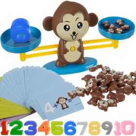   Vzdelávacia hra Šálová váha Opica na počítanie s číslami a kartami