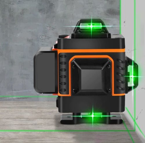 LASEROVÁ VODOVÁHA ZELENÝ KRÍŽOVÝ LASER 4D 360° 16 LINIEK 2X AKUMULÁTOROVÉ DIAĽKOVÉ OVLÁDANIE