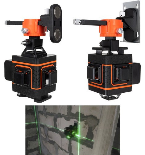 LASEROVÁ VODOVÁHA ZELENÝ KRÍŽOVÝ LASER 4D 360° 16 LINIEK 2X AKUMULÁTOROVÉ DIAĽKOVÉ OVLÁDANIE