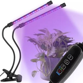   LED lampa na pestovanie rastlín, zvýšenie osvetlenia, časový panel x 2 + diaľkové ovládanie