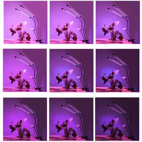 LED lampa na pestovanie rastlín, zvýšenie osvetlenia, časový panel x 2 + diaľkové ovládanie
