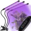 LED lampa na pestovanie rastlín, zvýšenie osvetlenia, časový panel x 3 + diaľkové ovládanie