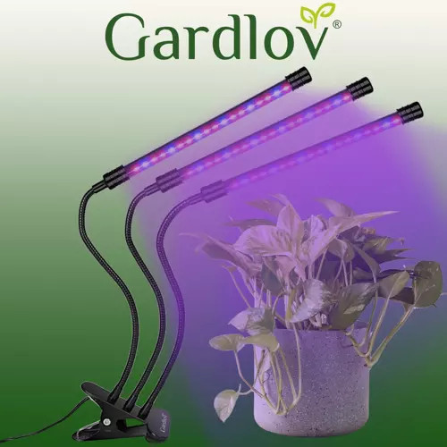 LED lampa na pestovanie rastlín, zvýšenie osvetlenia, časový panel x 3 + diaľkové ovládanie