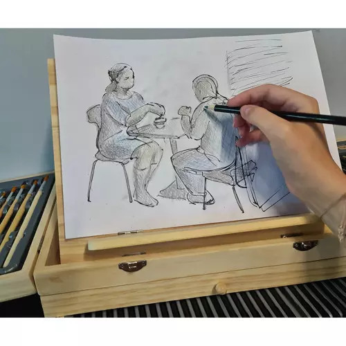 Umelecký set na maľovanie MAALEO pre deti Plastický Maliarsky Stojan Puzdro
