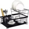 odkvapkávač na riad Dvojúrovňová Stojací veľký odkvapkávač na riad Príbory