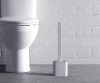 SILIKÓNOVÁ TOALETNÁ KEFA NA WC SLIM DO KÚPEĽNE + UPEVNENIE NA STENU
