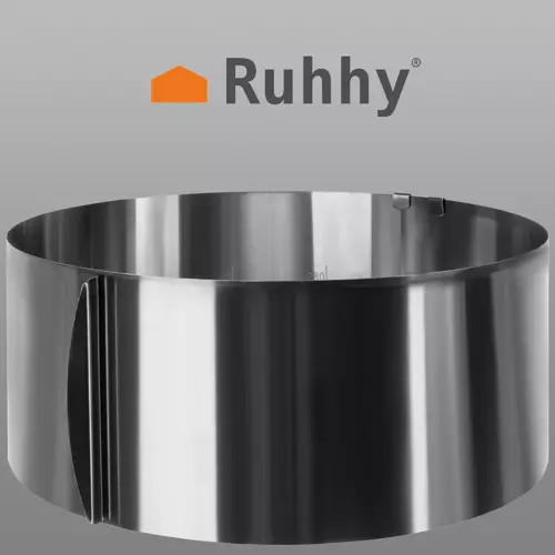 Ruhhy nastaviteľná forma na tortu guľatá z nerezu 16-30 x 12 cm