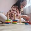 Drevená skladačka Hračka Na Triedenie Vzdelávacia hračka s kockami ako darček pre deti