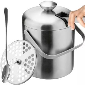   Dvojstenný vedierko na ľad s rukoväťou a kliešťami, 1,3 l